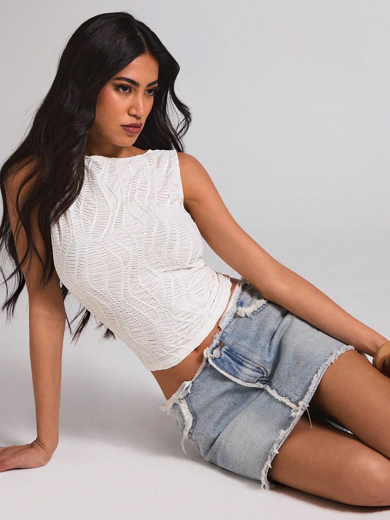 Ellari | sleeveless mesh top