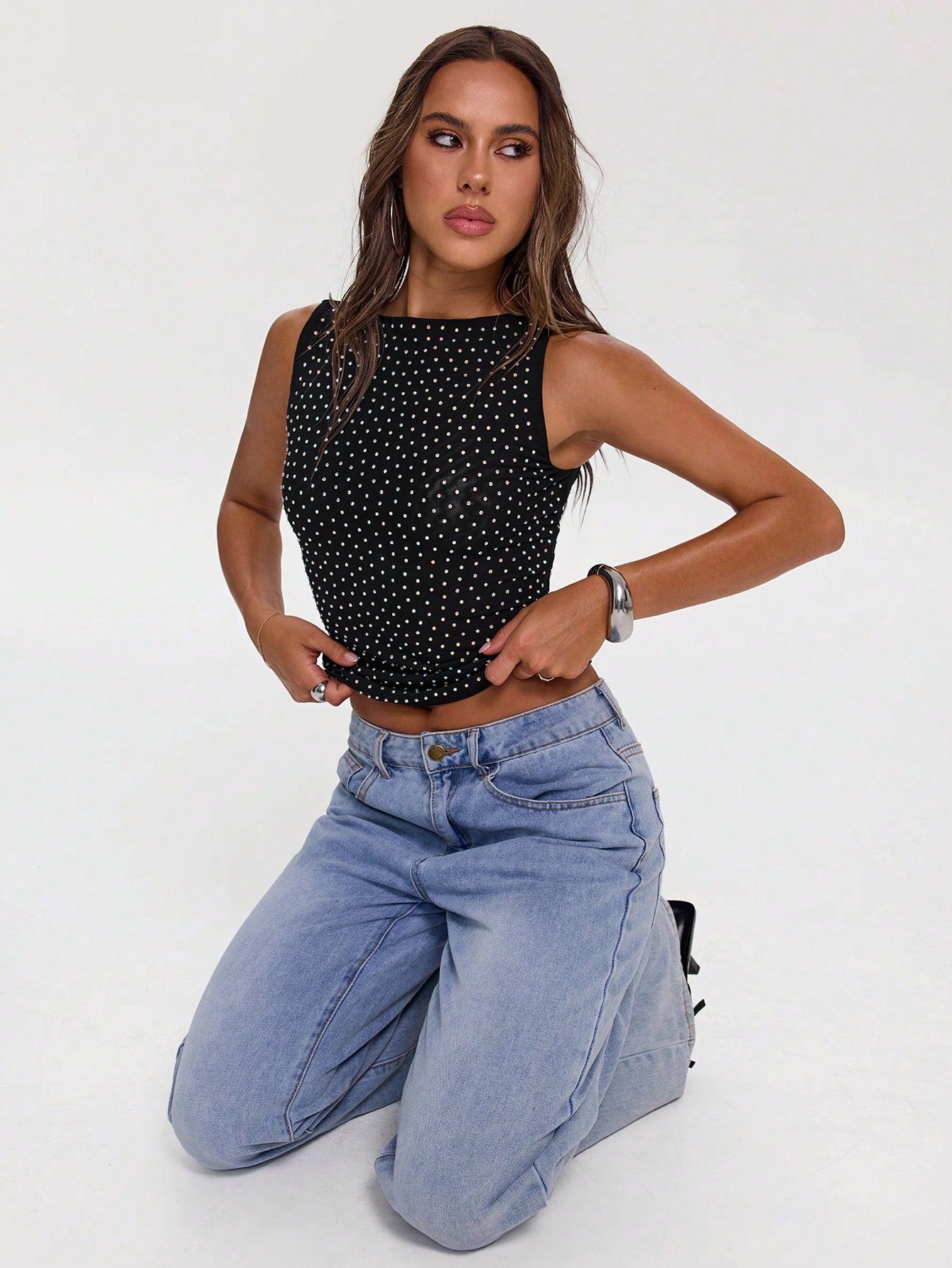 Ellari | sleeveless mesh top